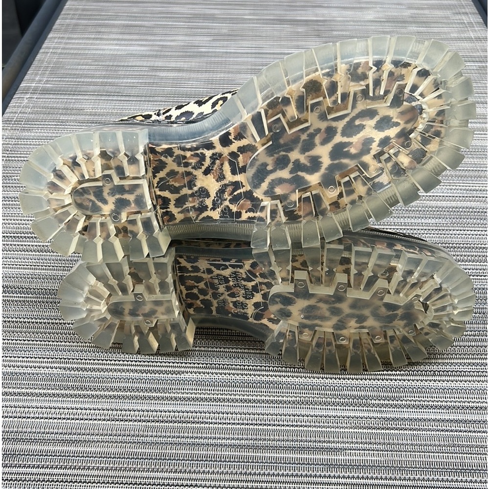🎯Marc Jacobs The Stomper Boot Brown Black Leopard Multi EU37 US7 - Picture 7 of 14